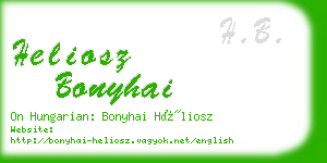 heliosz bonyhai business card